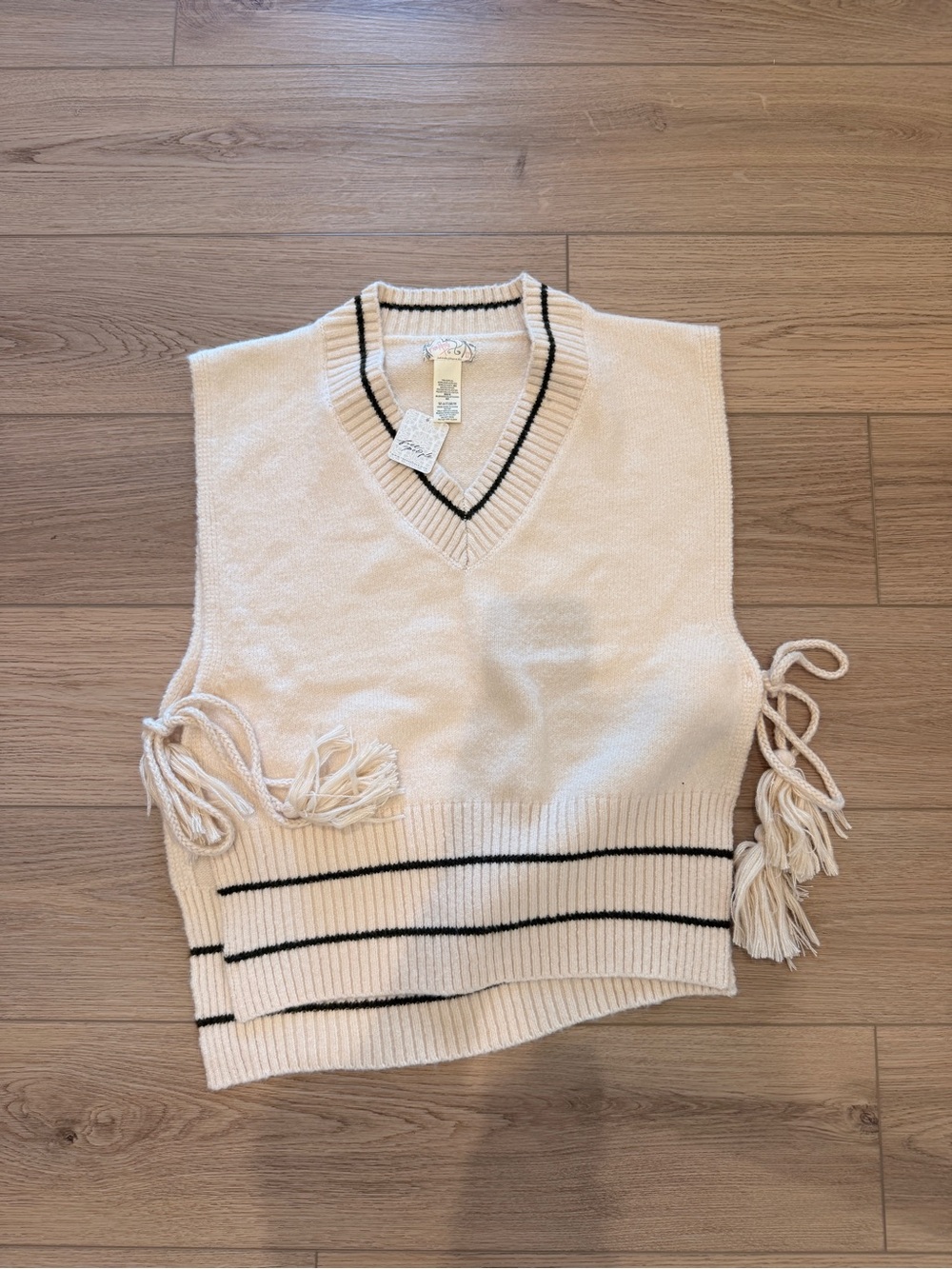 Free People All Star Stripe Sweater Poncho Vest